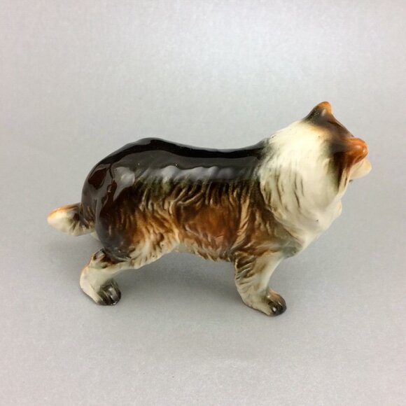 3 Vintage Collie Dog Figurines Made in Japan Glossy Ceramic Standing Laying Down - Picture 10 of 16